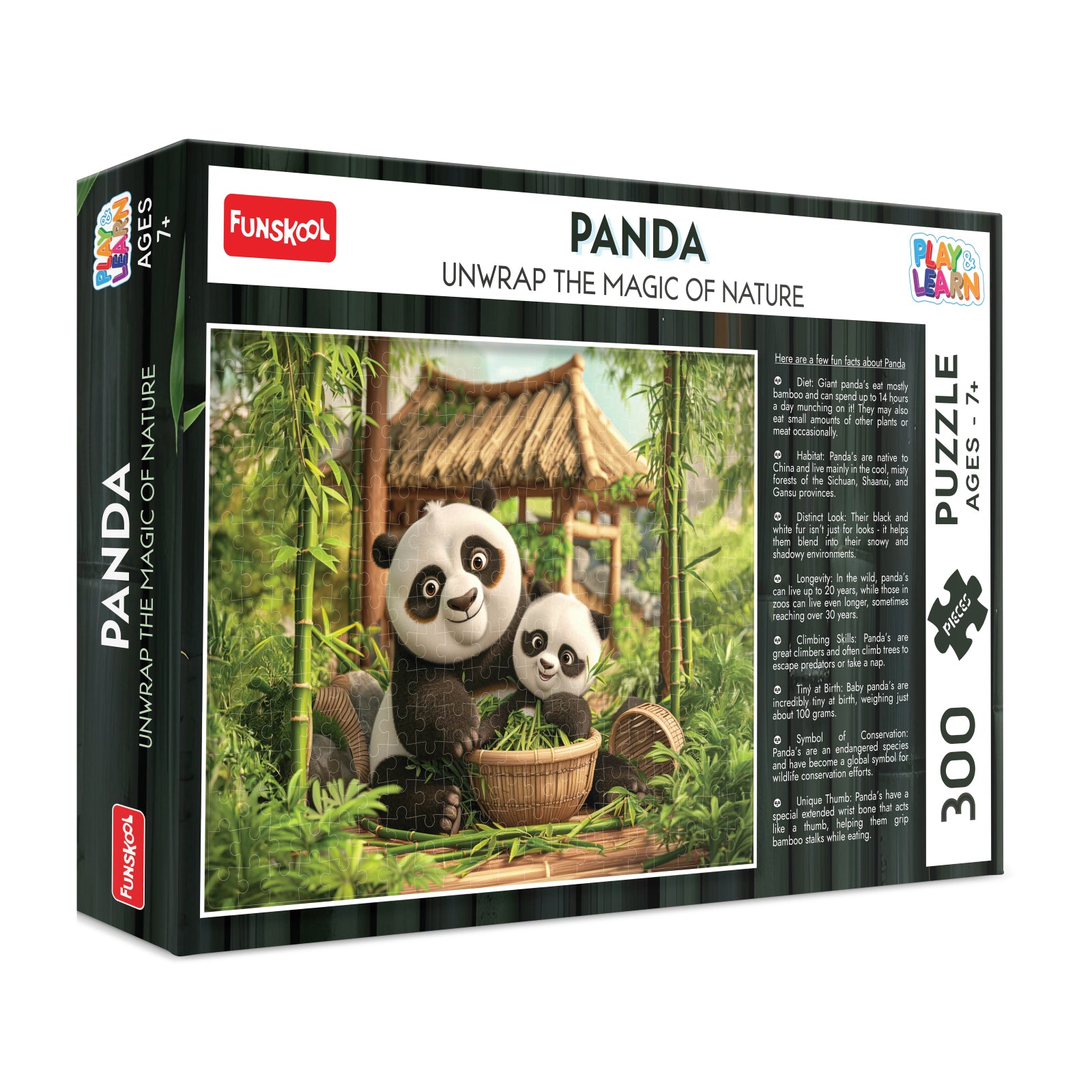 Funskool Panda Jigsaw | Puzzle Pieces Detail
