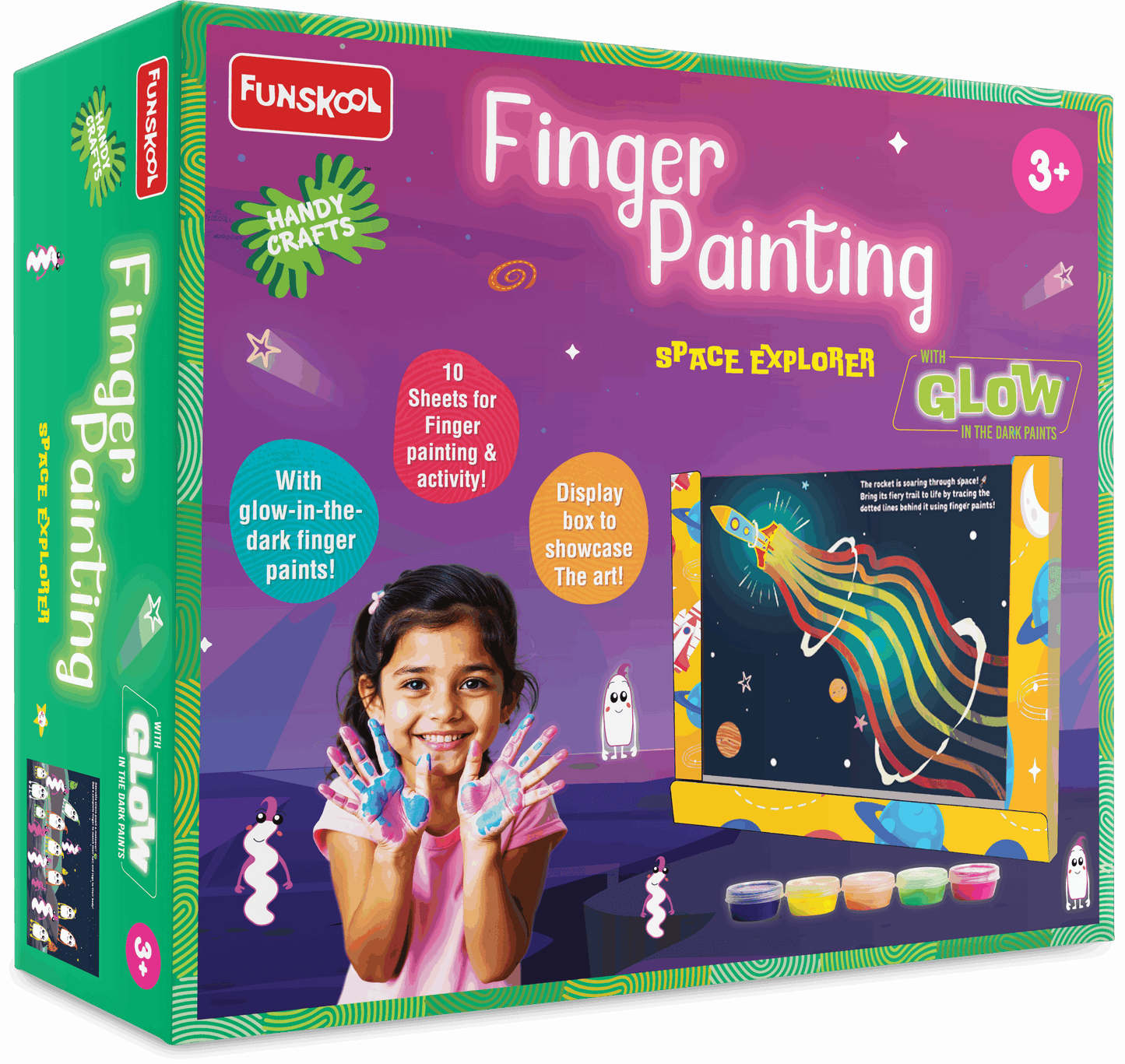 Funskool Space Explorers Finger Painting Kit | Glow in the Dark