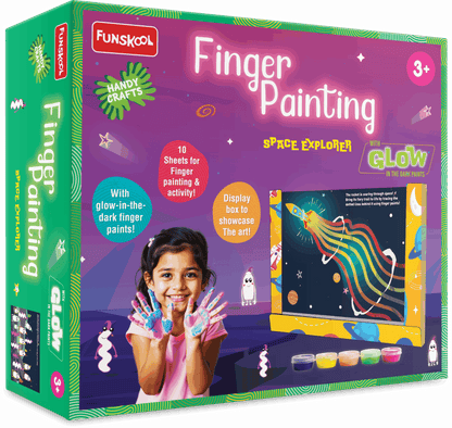 Funskool Space Explorers Finger Painting Kit | Glow in the Dark