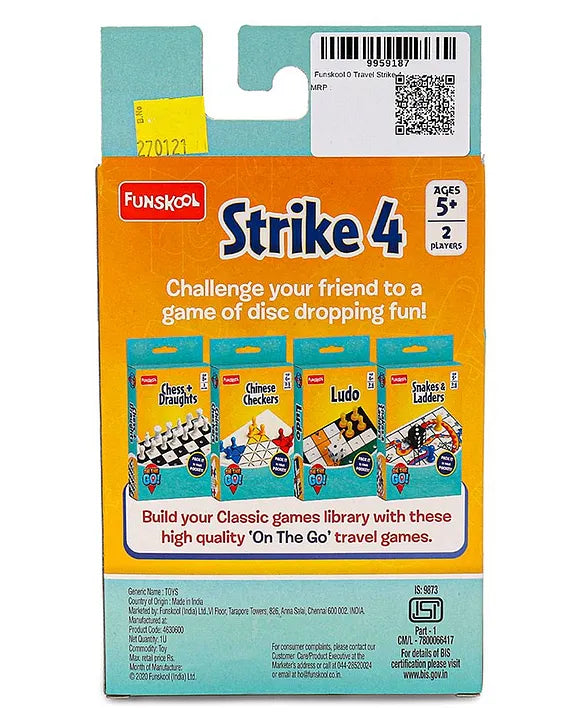 Funskool Travel Strike 4 | Packaging View