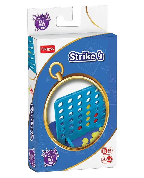 Funskool Travel Strike 4 Portable Strategy Board Game for Kids
