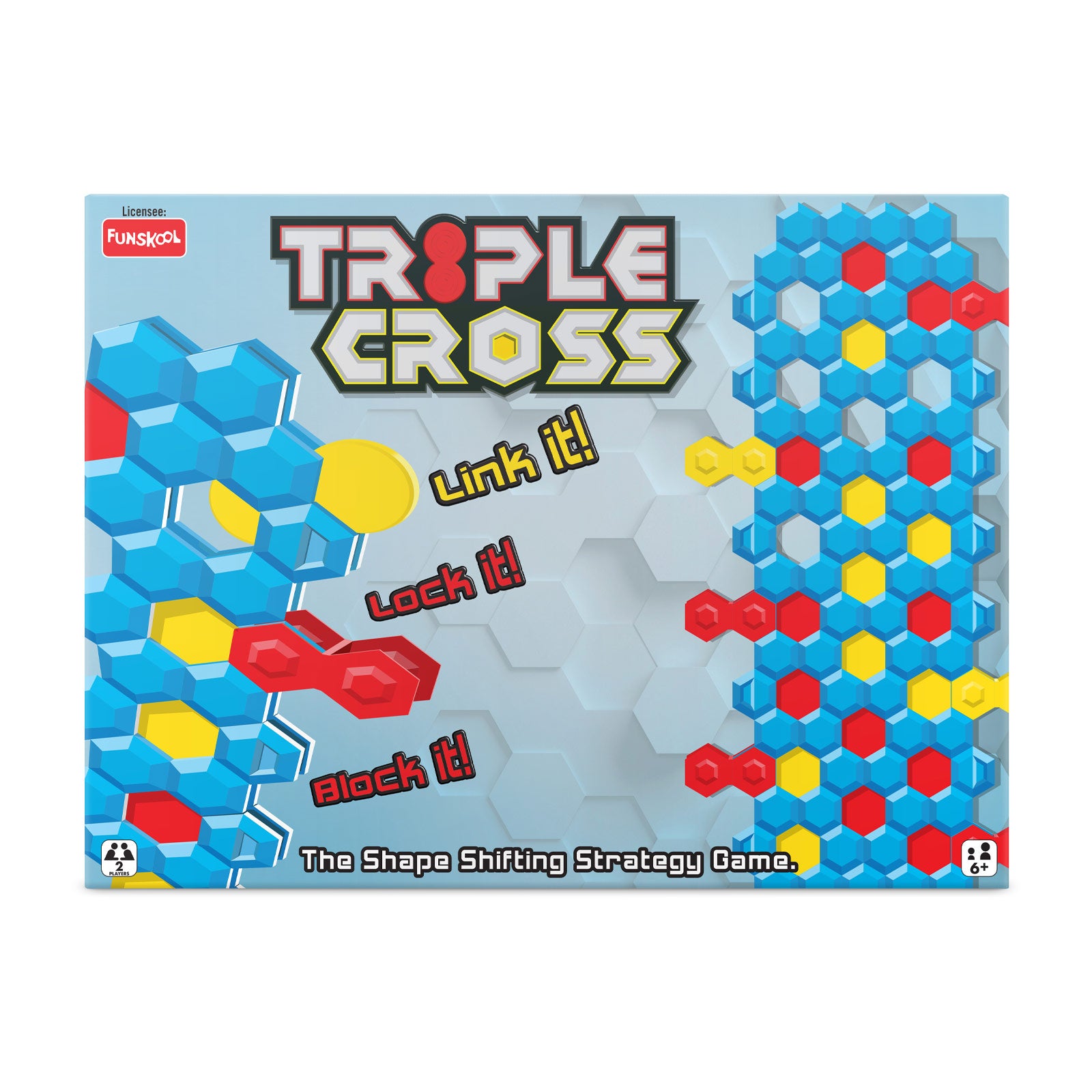 Funskool Triple Cross Board Game | Shape Shifting Strategy Game