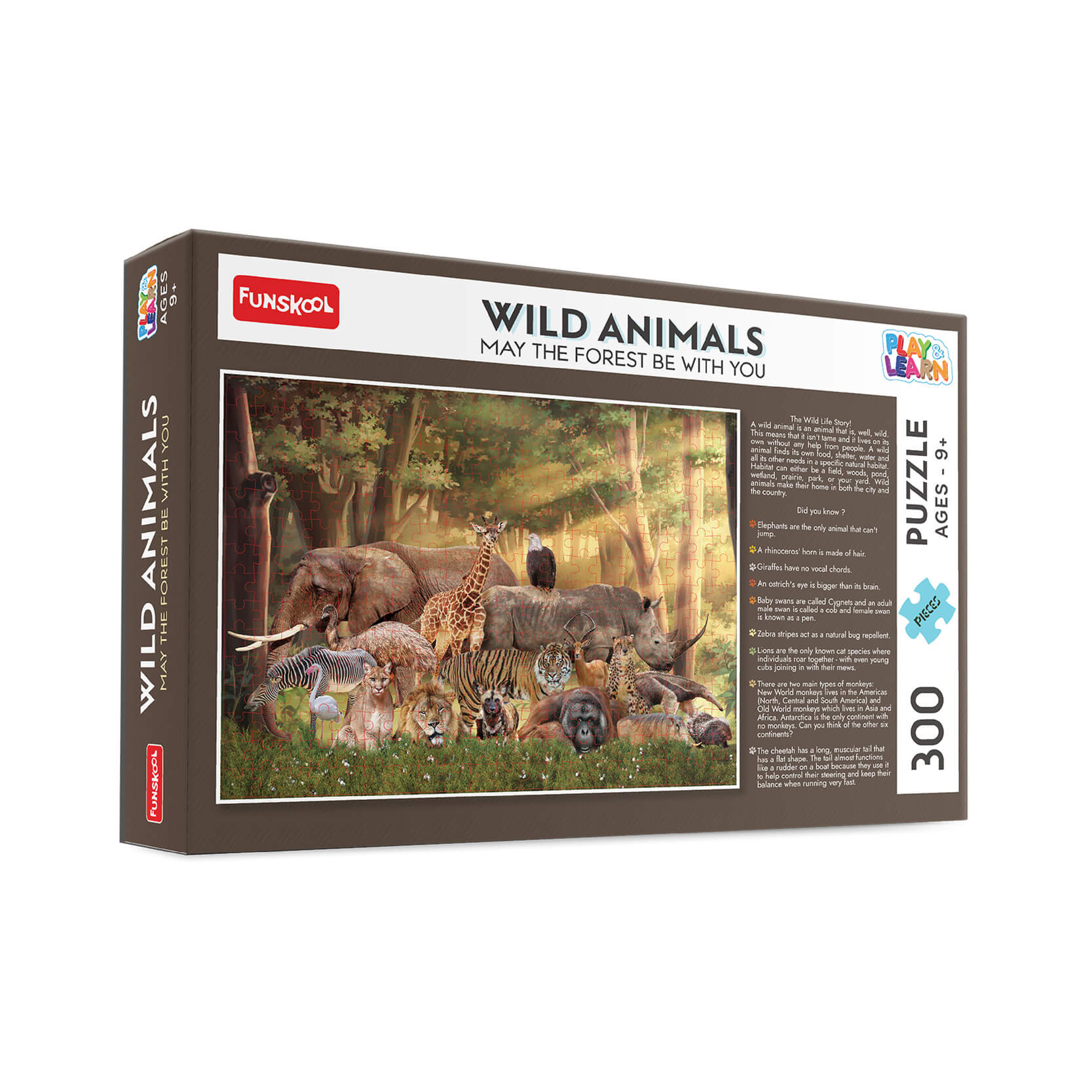 Funskool Wild Animals Jigsaw | Puzzle Pieces Detail