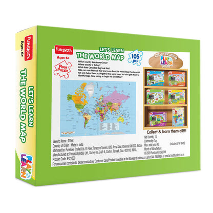 Funskool World Map Puzzle | Puzzle Pieces Detail