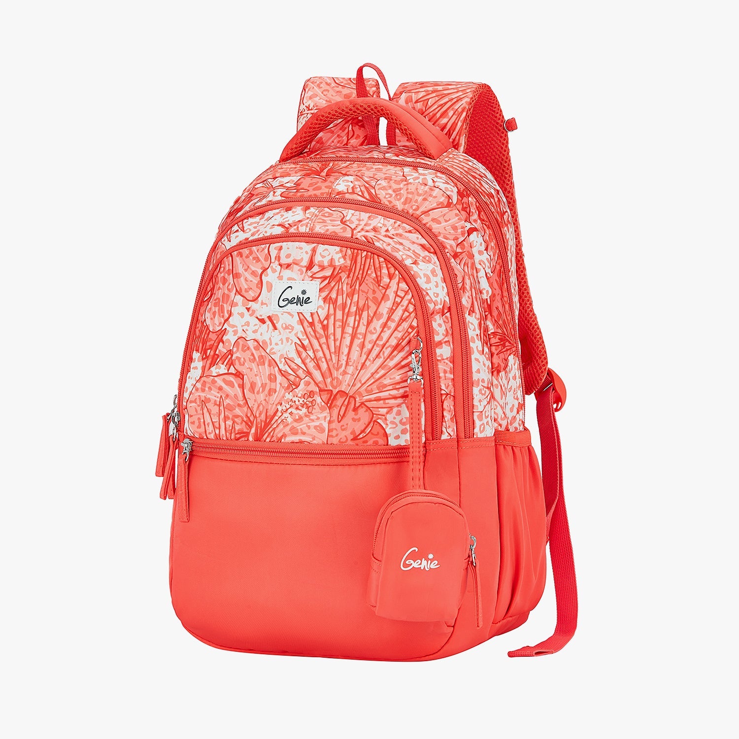 Genie Donna 27L Coral School Backpack with 1 Year Warranty