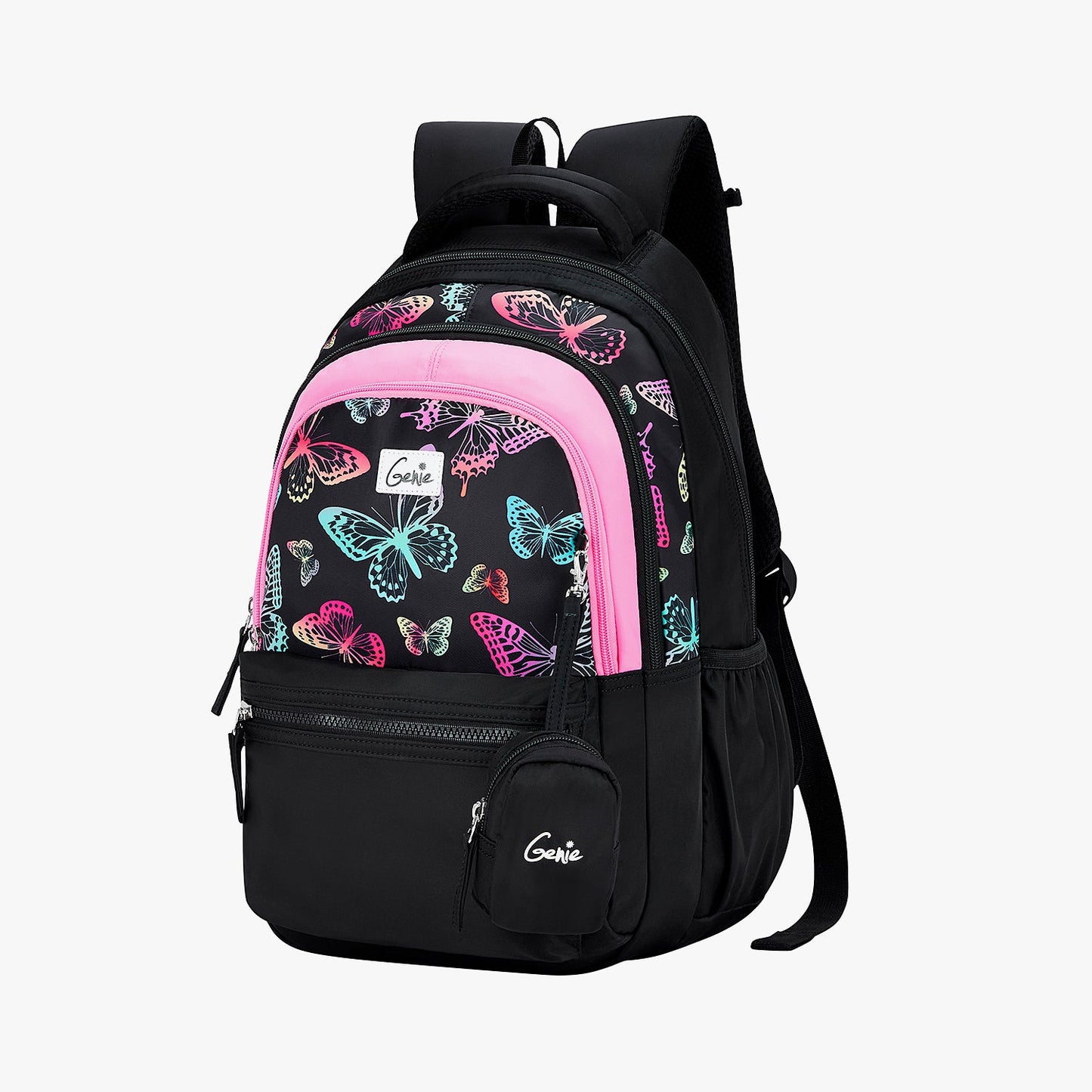 Genie Nectar 27L Black School Backpack with 1 Year Warranty