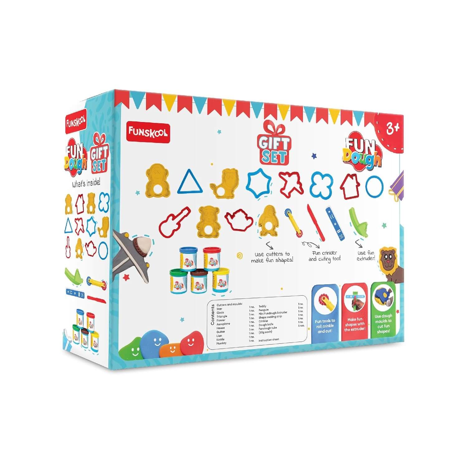 Funskool Fundough Ultimate Gift Set: 5 Tubs, 12 Cutters, Extruder Fun