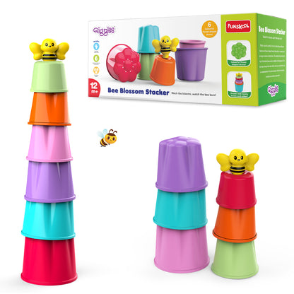 Giggles Bee Blossom Stacker | Flower Drums Detail