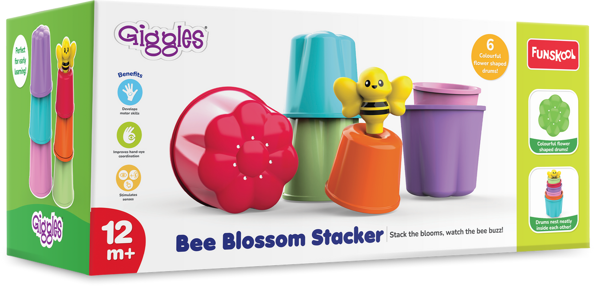 Giggles Bee Blossom Stacker Toy | Fine Motor Skills Coordination
