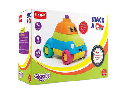Giggles Colorful Stacking Car Toy Set for Toddlers - Develop Motor Skills & Creativity