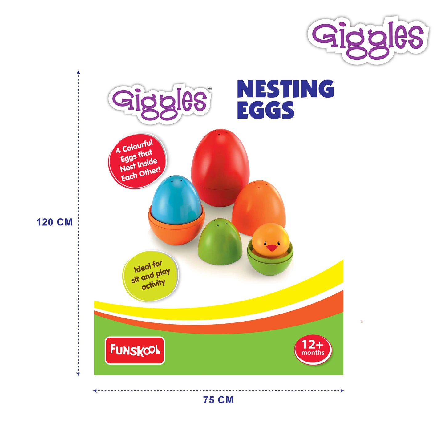 Giggles Nesting Eggs Toy | Colour Detail