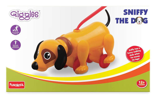 Giggles Sniffy the Dog Pull-Along Toy for Toddlers & Kids