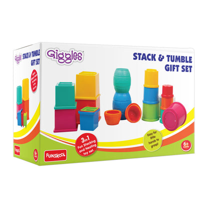 Giggles Stack N Tumble Baby Developmental Gift Set - Early Learning Toys