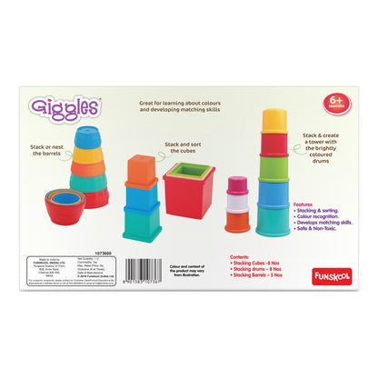 Giggles Stack N Tumble Gift Set | Stacking Cups Detail