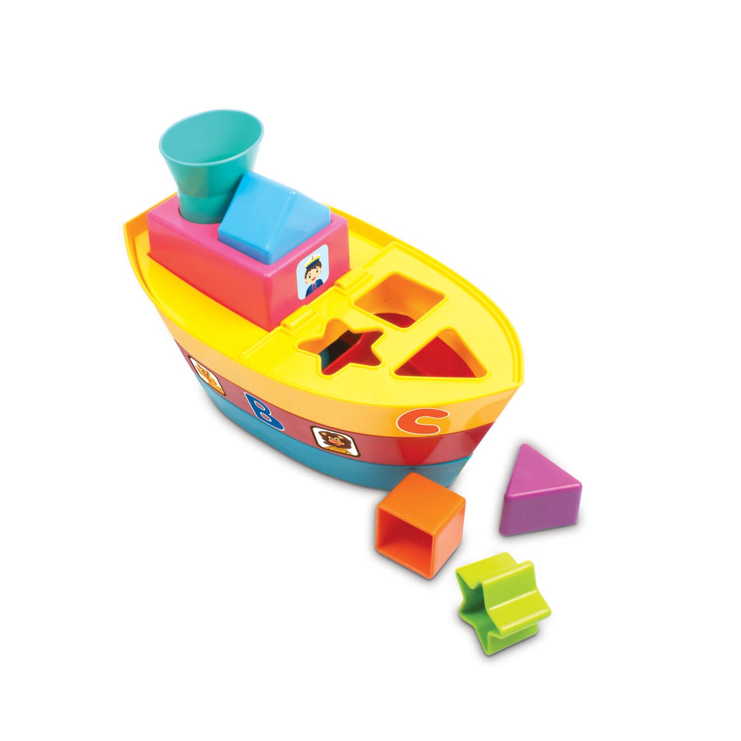 Giggles Stacking Boat | Shape Sorting Detail