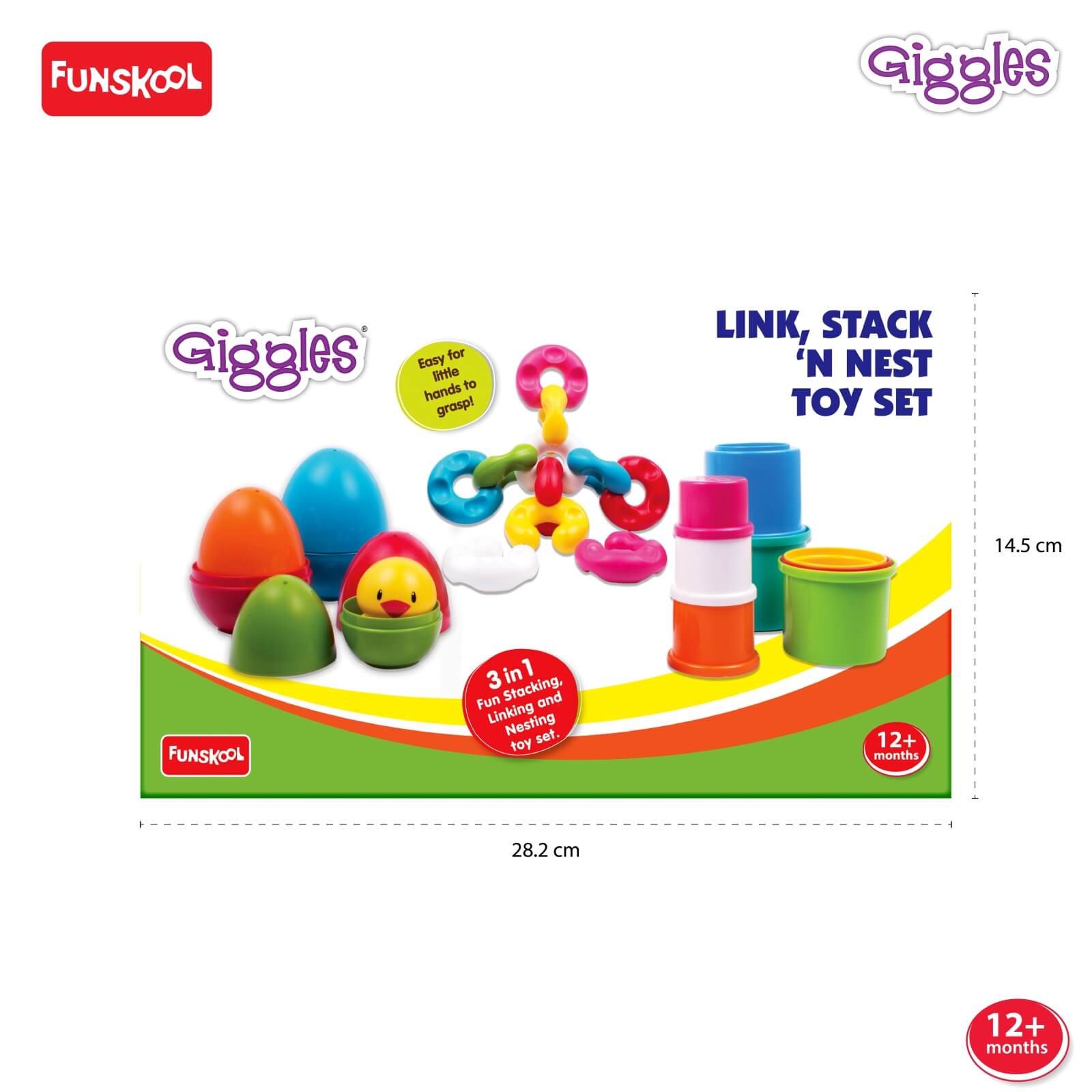 Giggles Stacking & Nesting Toy Set | Linking Detail