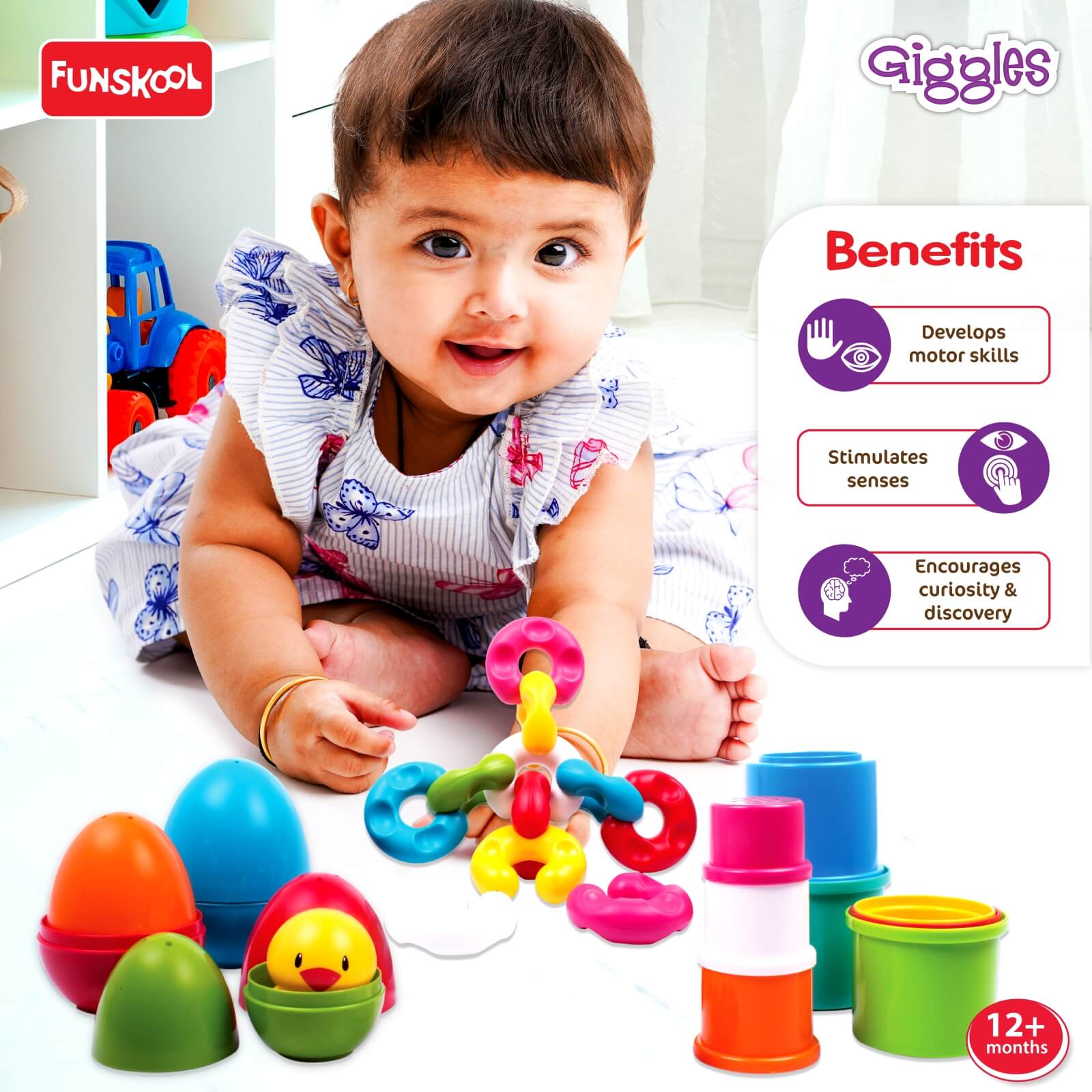 Giggles Stacking & Nesting Toy Set | Colour Detail