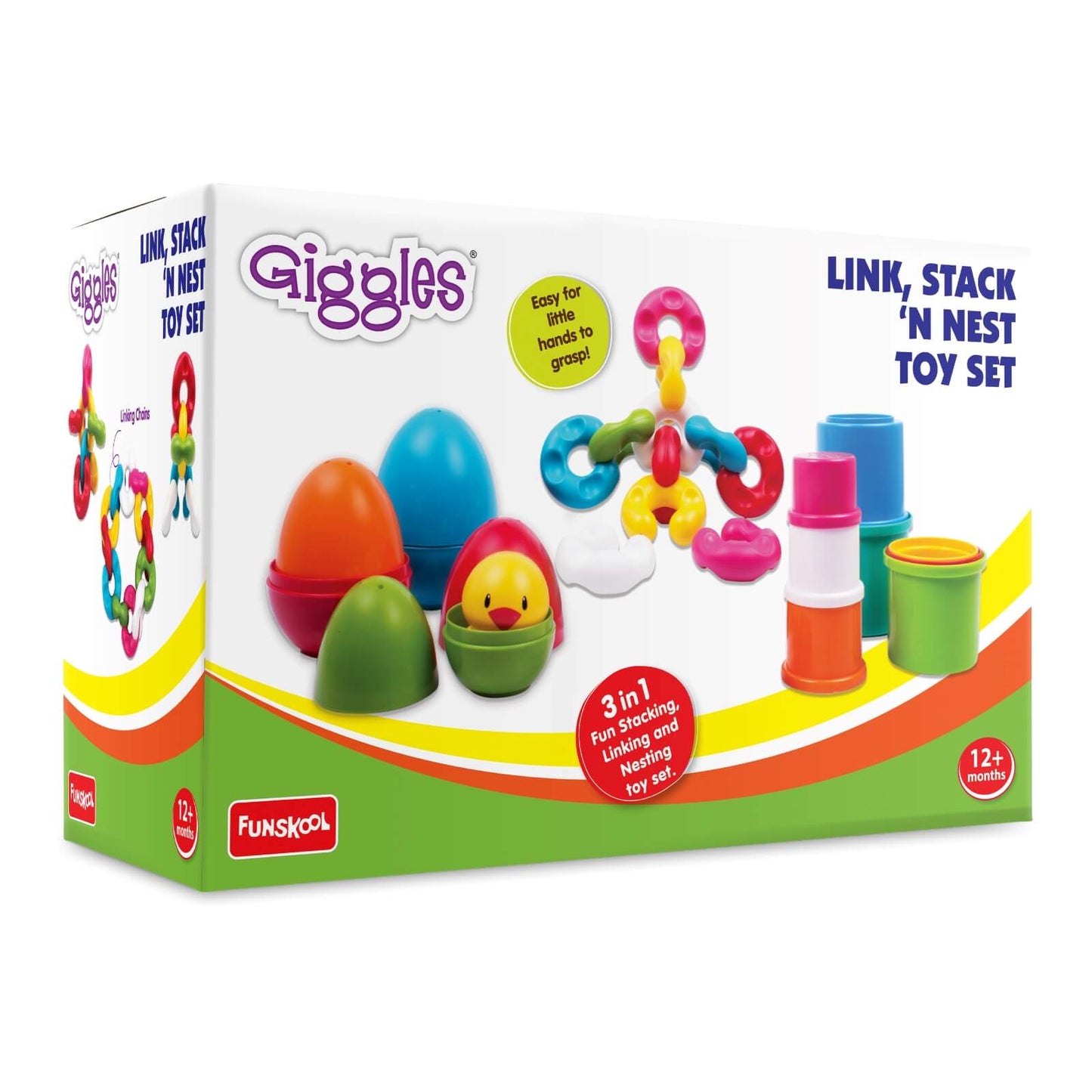 Giggles Stacking & Nesting Toy Set | Link Learn Play 3-in-1