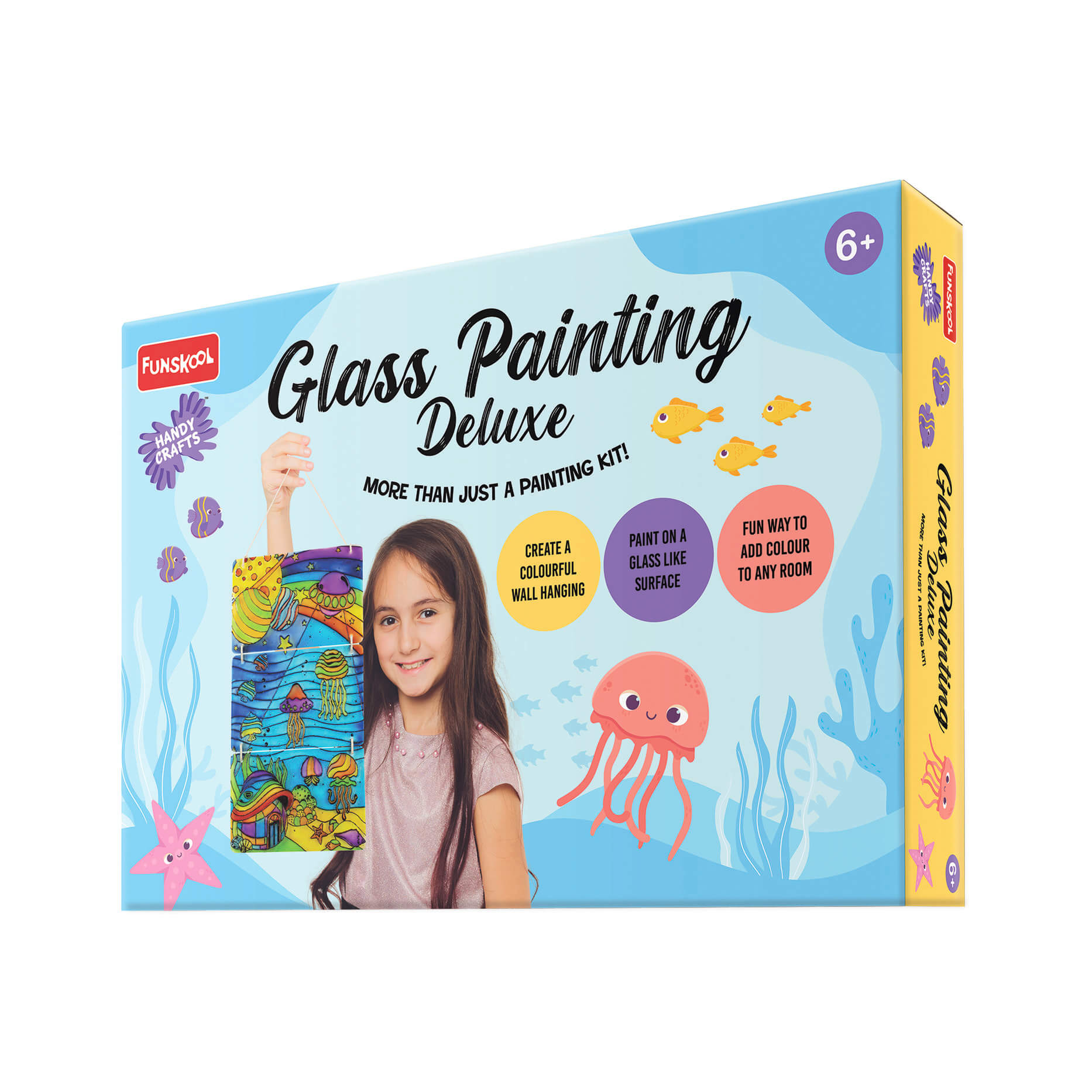 Funskool Handycrafts Glass Painting Deluxe Art and Craft Activity Set
