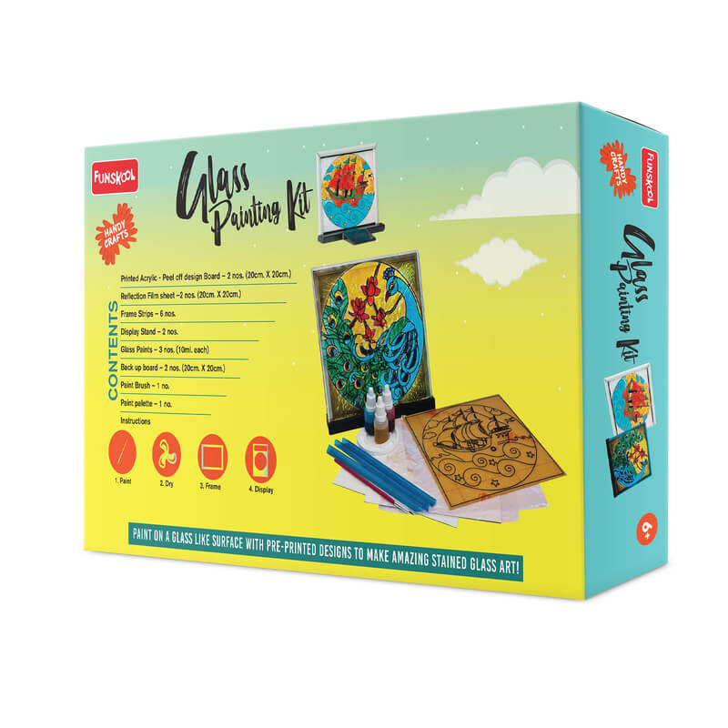 Funskool Glass Painting Creative Art Set With Vibrant Acrylic Colours