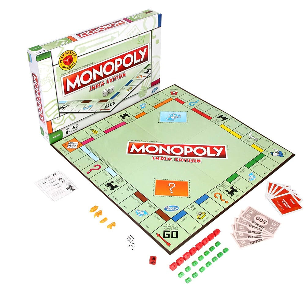 Hasbro Monopoly India Edition: Fast-Dealing Property Trading Family Board Game