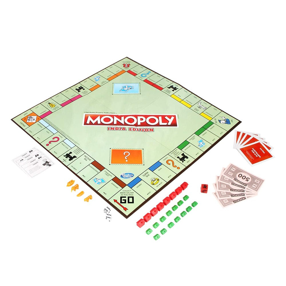 Hasbro Monopoly India Edition: Fast-Dealing Property Trading Family Board Game