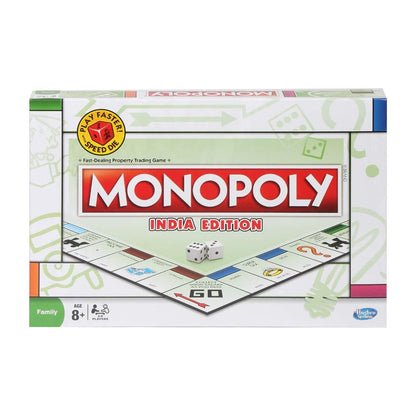 Hasbro Monopoly India Edition: Fast-Dealing Property Trading Family Board Game