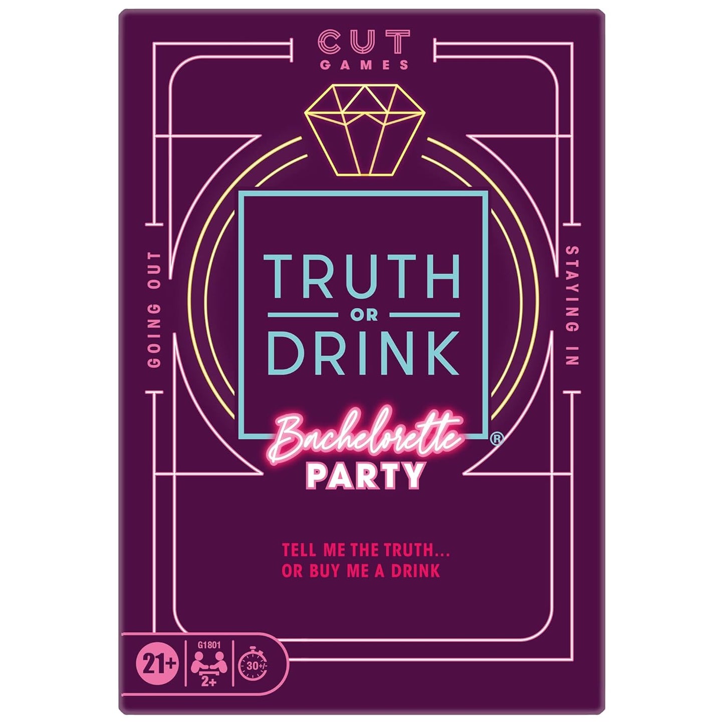 Hasbro Truth or Drink Bachelorette Adult Party Game: 108 Hilarious Questions for Girls