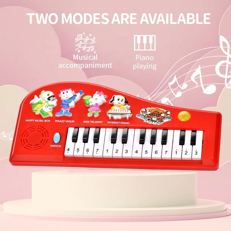 ZL Kids Musical Electronic Animal Piano Keyboard with Lights and Music