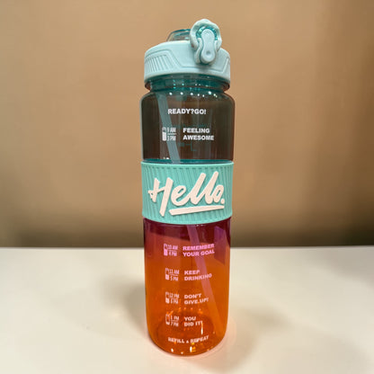 Hello Motivational Water Bottle | Colour Detail