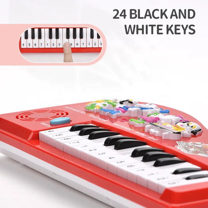 ZL Kids Musical Electronic Animal Piano Keyboard with Lights and Music
