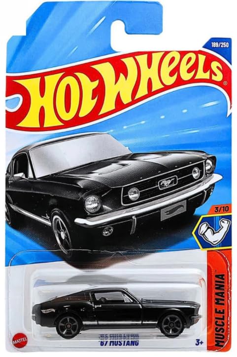 Hot Wheels 1967 Ford Mustang Black Muscle Mania Diecast Car