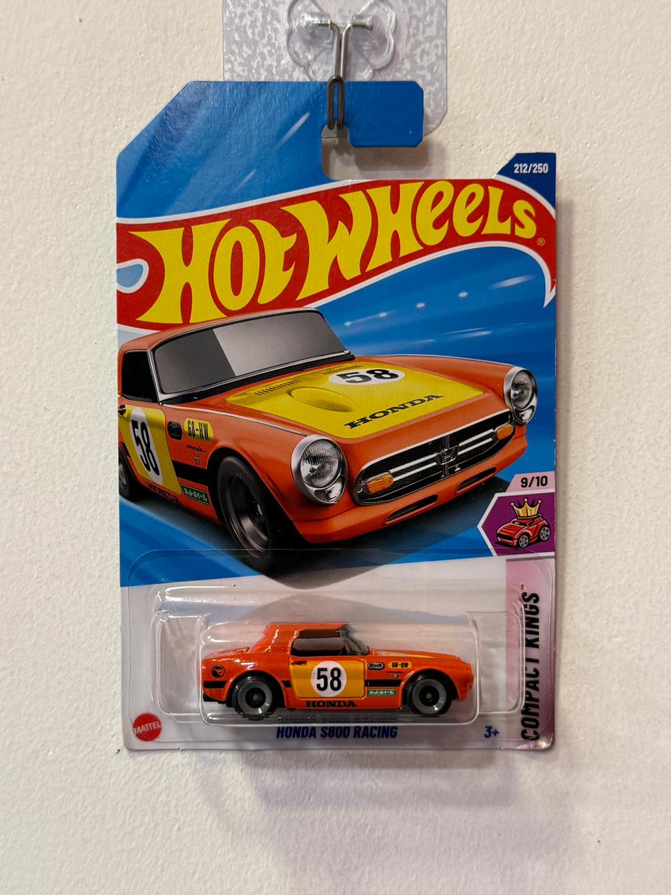 Hot Wheels 1:64 Honda S800 Racing Orange Treasure Hunt Car