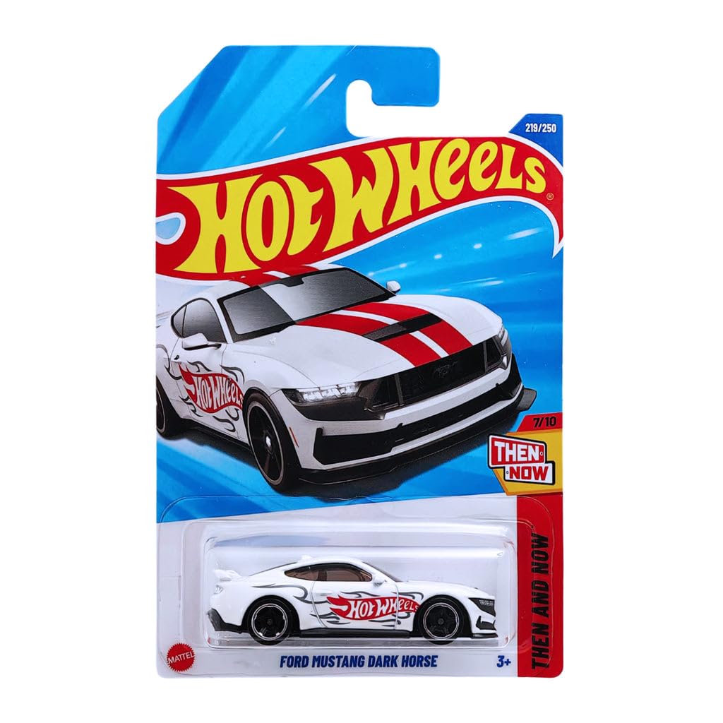 Hot Wheels 1:64 Scale Ford Mustang Dark Horse White Die-Cast Car