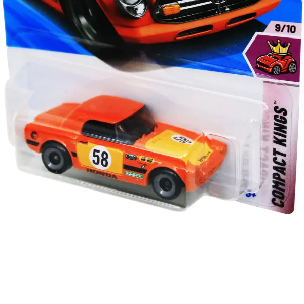 Hot Wheels 1:64 Honda S800 Racing Orange Treasure Hunt Car