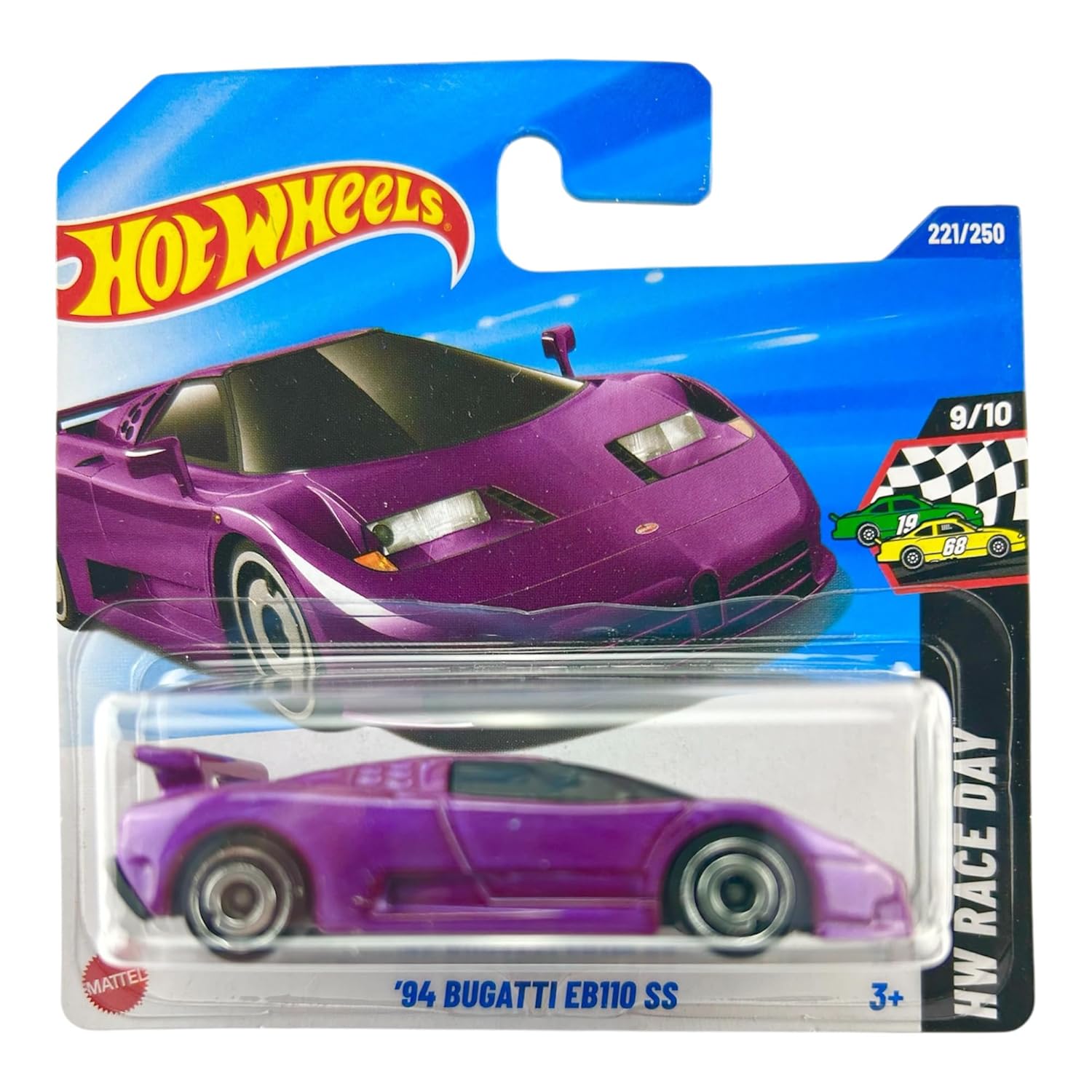 Hot Wheels 94 Bugatti EB110 Purple Race Day Die-Cast Car
