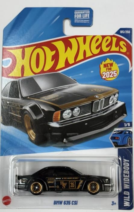 Hot Wheels BMW 635 CSi Black Gold Widebody Diecast Car
