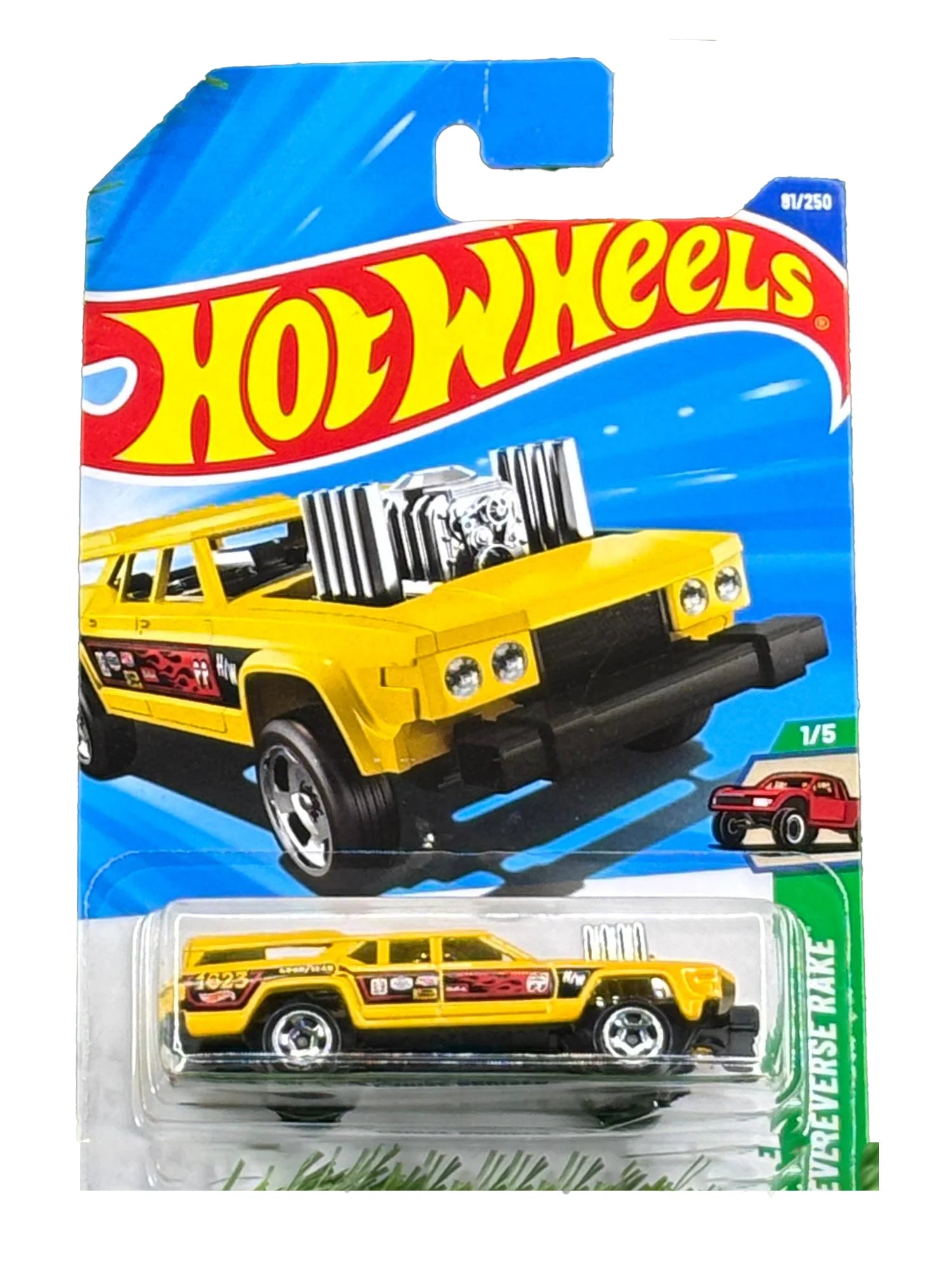Hot Wheels Cruise Bruiser – Yellow | Muscle Wagon Drag Racing