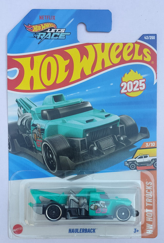 Hot Wheels Haulerback | Toy Truck Green and Black Die-Cast