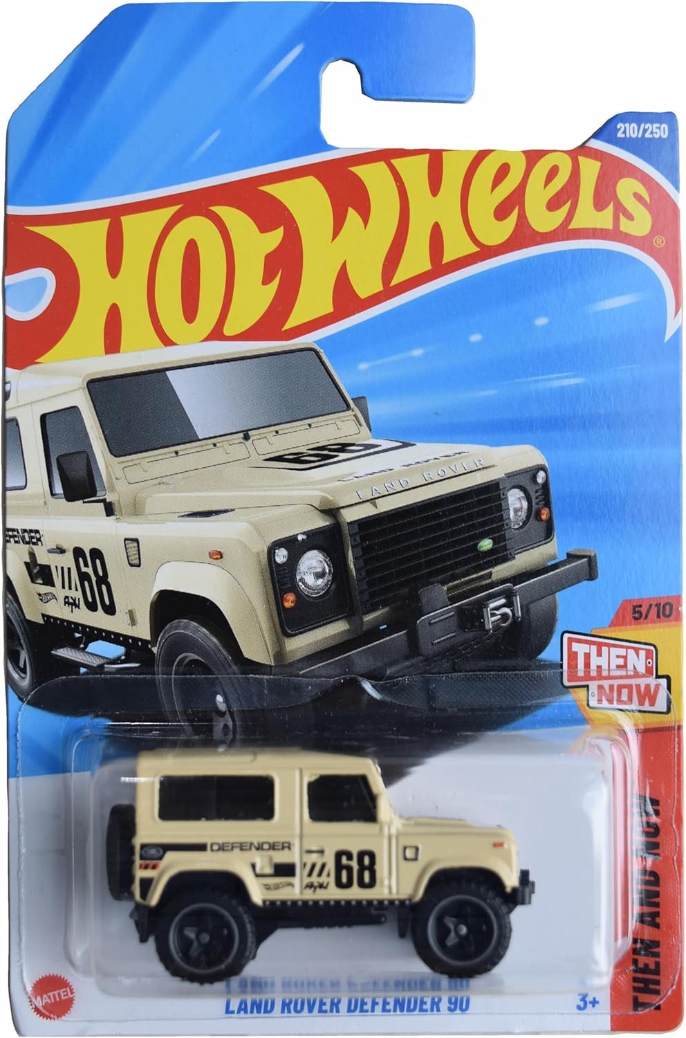 Hot Wheels Land Rover Defender 90 Tan Die-Cast Toy Car