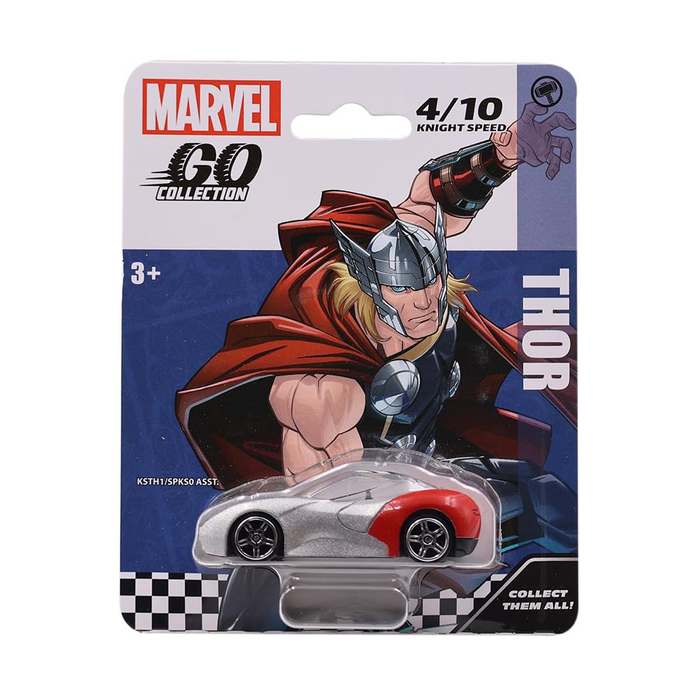 Hot Wheels Marvel Go Thor Car | Collectible Die-Cast Vehicle