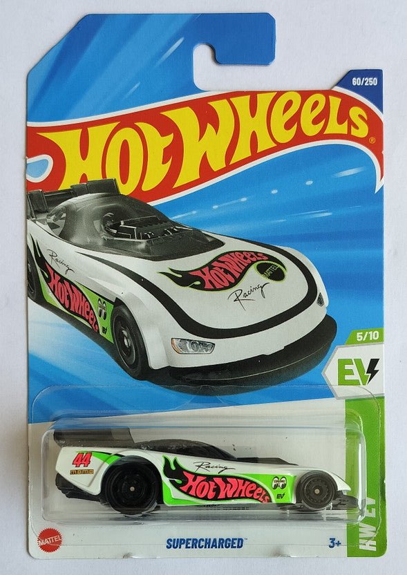 Hot Wheels Supercharged EV – White | HW EV Series Diecast