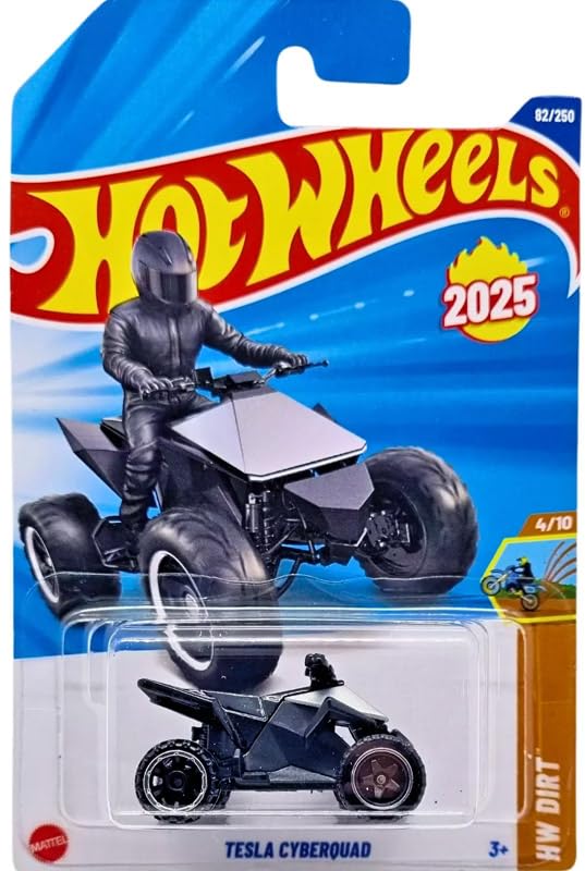 Hot Wheels Tesla Cyberquad – Black | HW Dirt Die-Cast