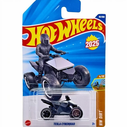 Hot Wheels Tesla Cyberquad – Black | HW Dirt Die-Cast