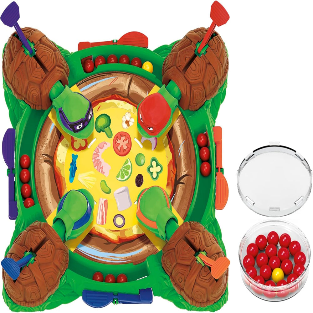TMNT Hungry Hungry Hippos Game: Fast-Paced Pizza Chomping Family Board Game