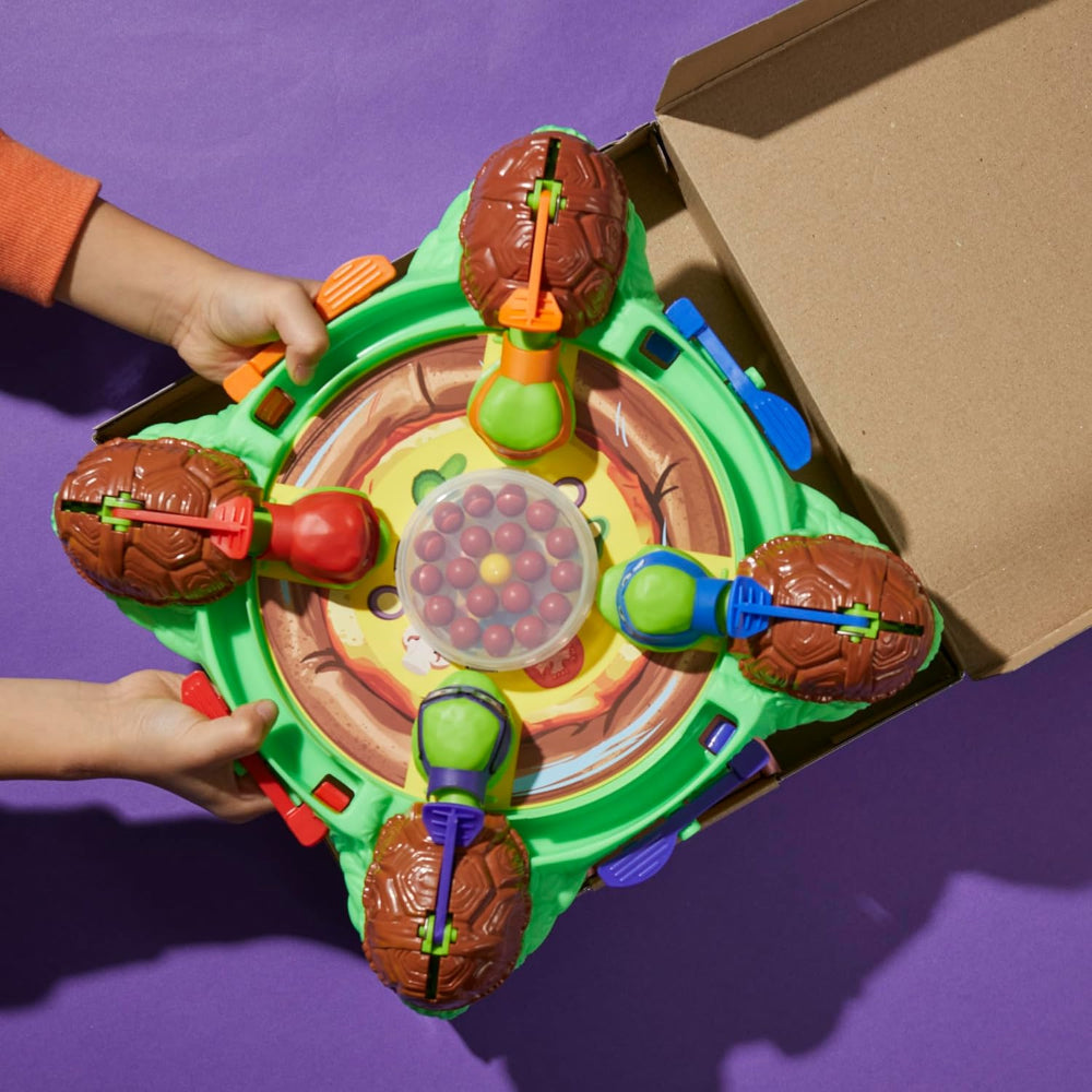 TMNT Hungry Hungry Hippos Game: Fast-Paced Pizza Chomping Family Board Game