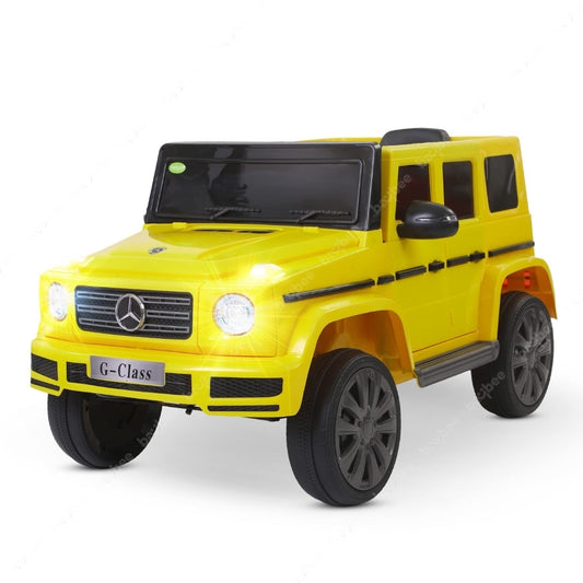 Tip Top 12V Battery Ride On Car with Remote Control – Americas Toys Electric Car for Kids with Open Doors, Leather Seat, 3 Point Seat Belt, MP3 Music, Compatible with Mercedes-Benz Yellow