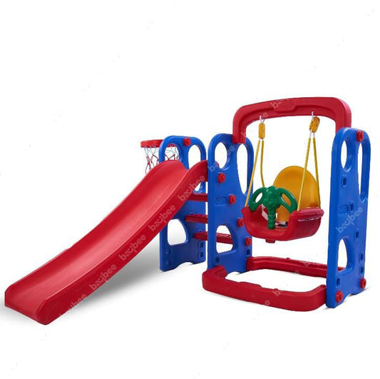 TipTop Super Senior Swing & Slide Happy Garden Slider Cum Swing Combo with 4 Inches Baby Toy Ball for Home/Indoor/Outdoor Toys for Kids Boys Girls Children 153x86x103cm 2-5 Years