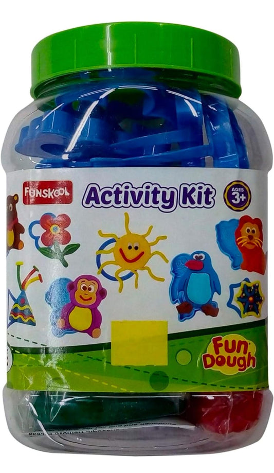 Fun Dough Activity Kit Jar with Shapes & Dough for 3+ years by Funskool