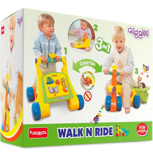Giggles Walk N Ride for 9-36 months by Funskool